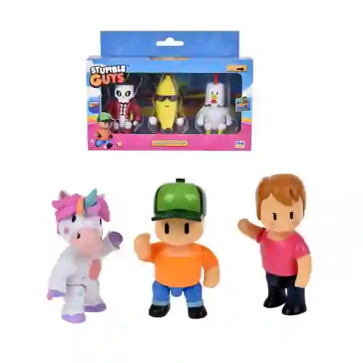 Pack 3 Figuras 8 Cms Articuladas Stumble Guys