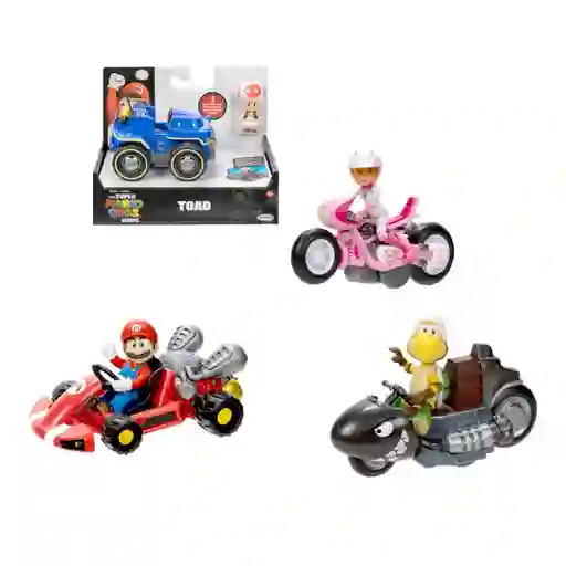 Nintendo Figuras Con Vehículo Super Mario Movie 6cm