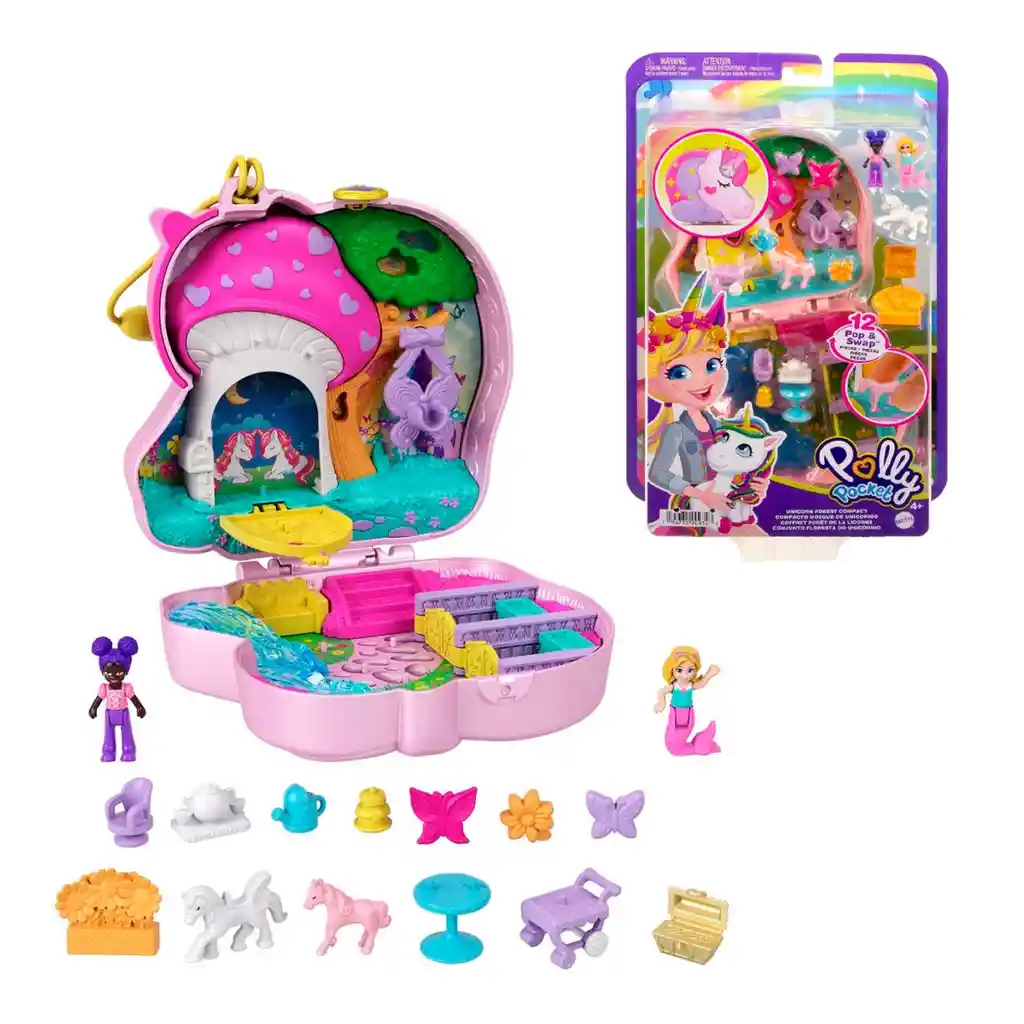 Polly Pocket Estuche - Bosque De Unicornio