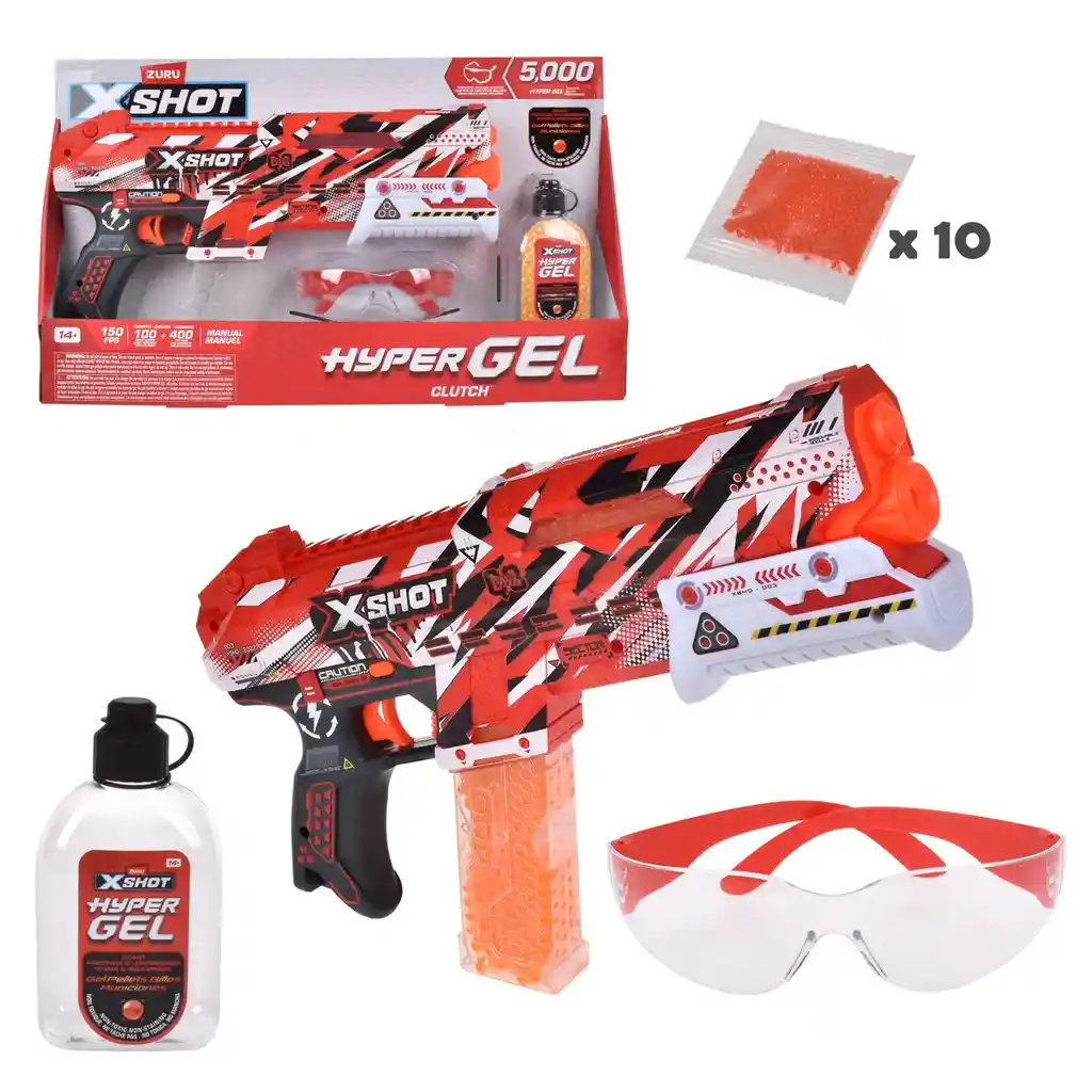 Lanzador De Bolitas De Gel X-shot Small Blaster Hidrogel Con 5000 Bolitas