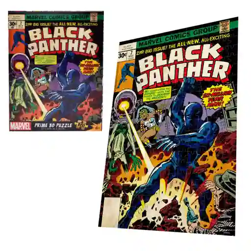 Puzzle 3d De 300 Piezas Marvel Comics Vintage -black Panther