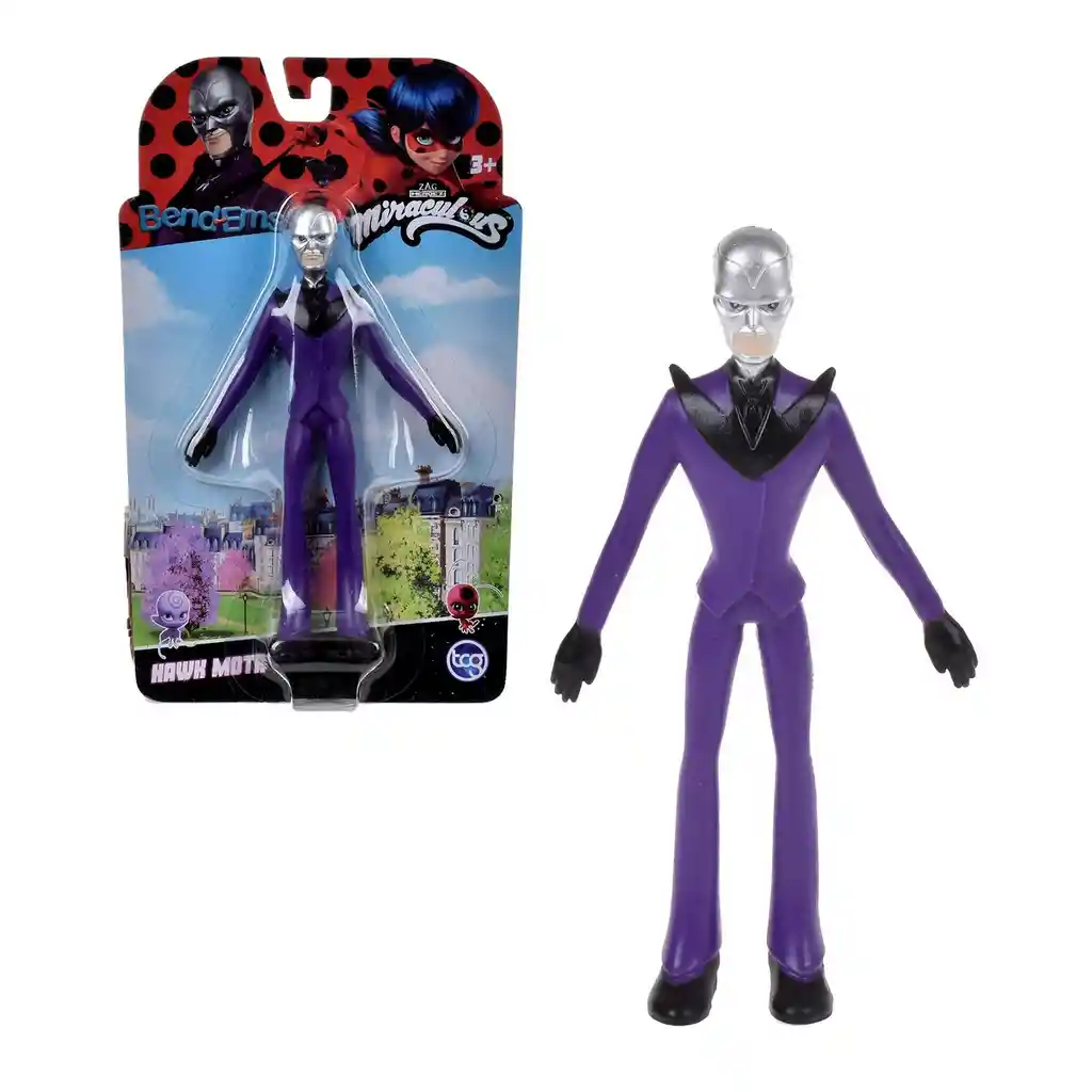 Figura 13 Cms De Goma Flexible Miraculous - Hawk Moth