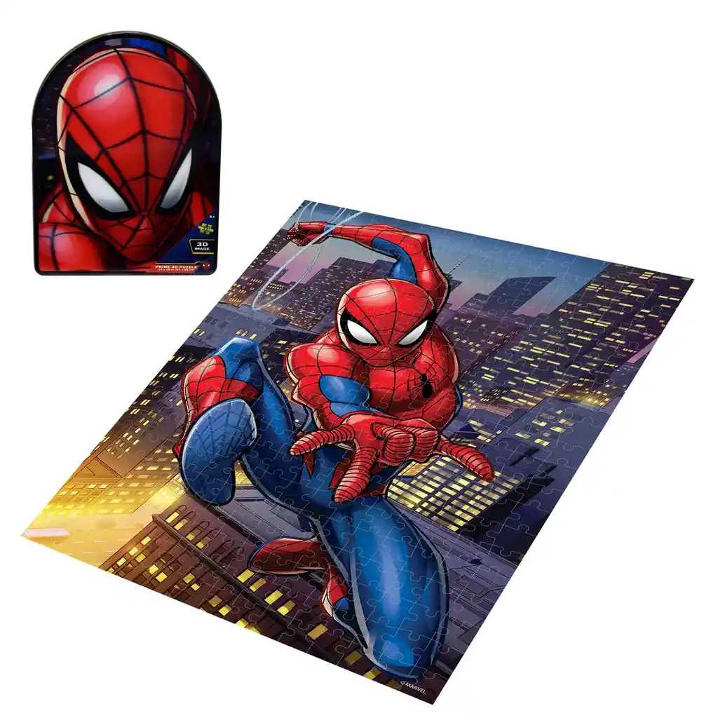 Puzzle 3d De 300 Piezas En Lata Con Forma - Spiderman