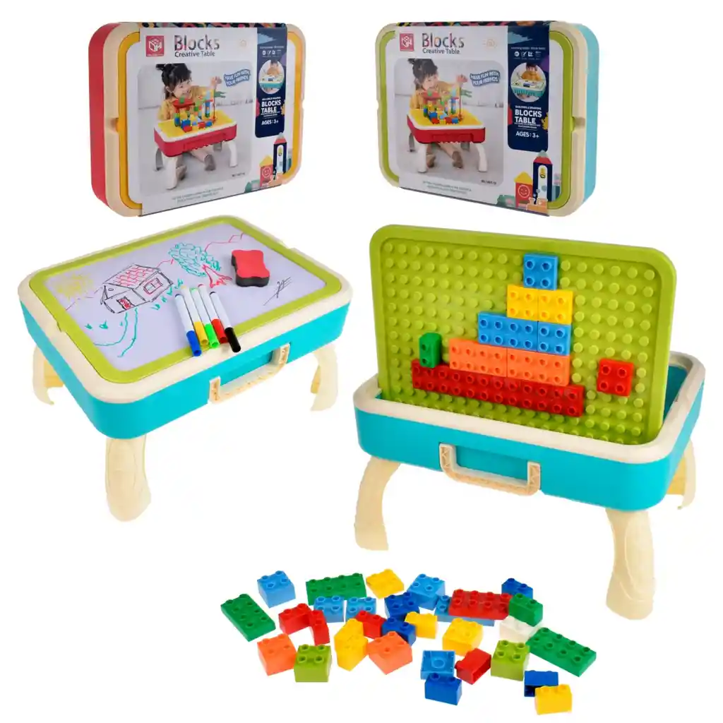 Set De Bloques Infantiles Con Mesa