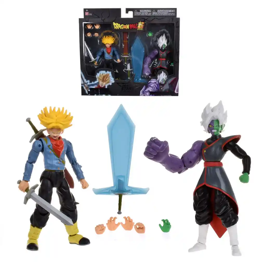 Pack 2 Figuras Batalla Dragon Ball Z - Ss Future Trunks Vs Fusion Zamasu