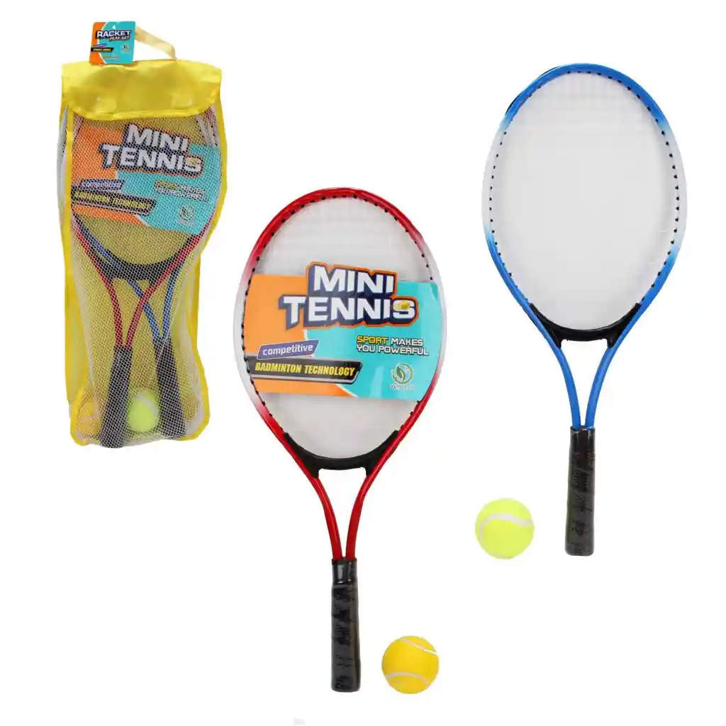 Set De 2 Raquetas De Tenis Con 2 Pelotas Y Bolso