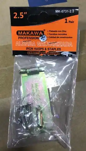 Aldaba Portacandado 2 1/2'' Con Tornillos Makawa