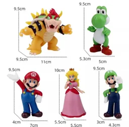Set De 5 Figuras Super Mario Bros 10 Cm Grandes