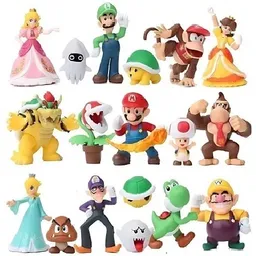 Set De 18 Figuras Super Mario Bros 5-7 Cm