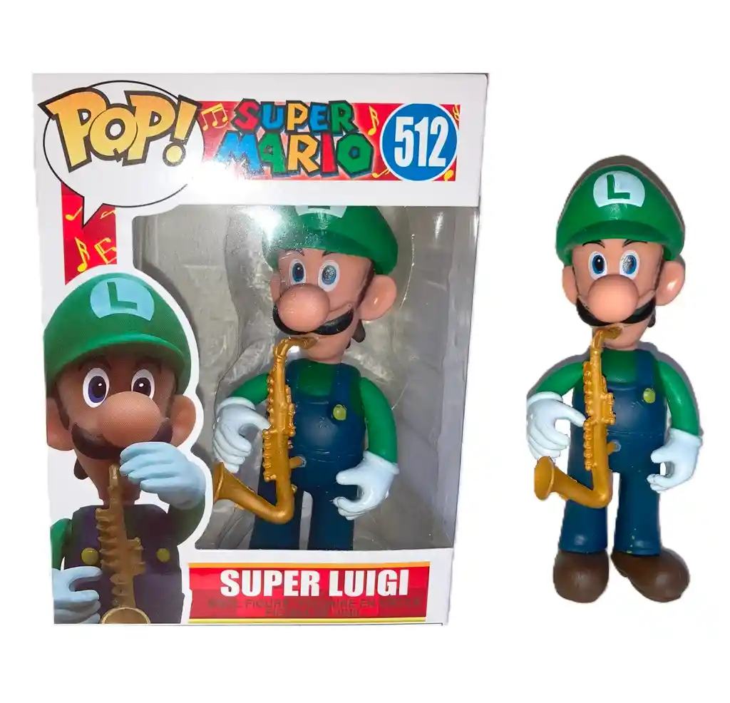 Figura Familia Mario Bros Tipo Funko Pop 13 Cm Luigi Bross