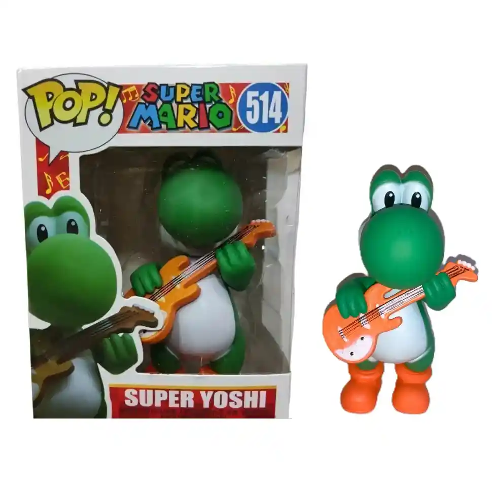 Figura Familia Mario Bros Tipo Funko Pop 13 Cm Yoshi