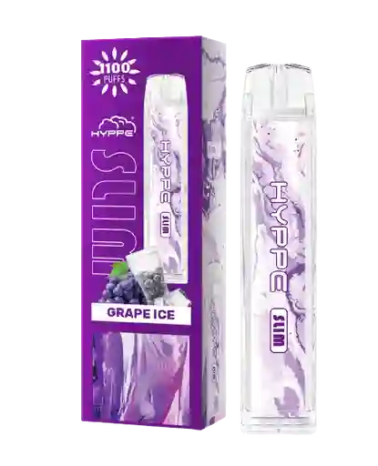 Vaporizador Desechable Hyppe Slim 1100 Puff - Grape Ice, 0%