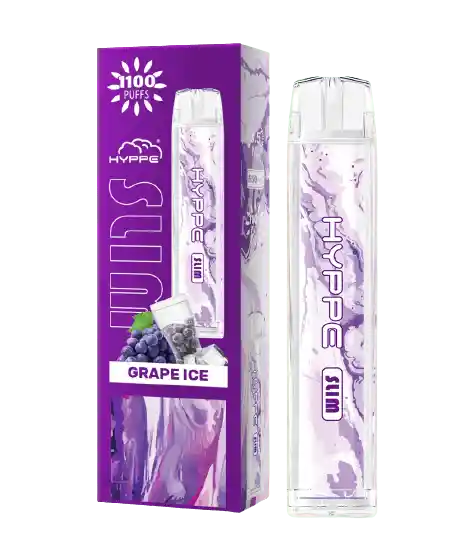 Vaporizador Desechable Hyppe Slim 1100 Puff - Grape Ice, 0%