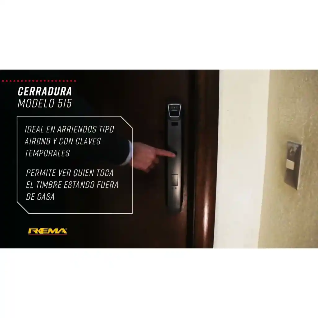 Cerradura Inteligente Con Camara Y Monitor De Visualizacion Wifi Modelo 515
