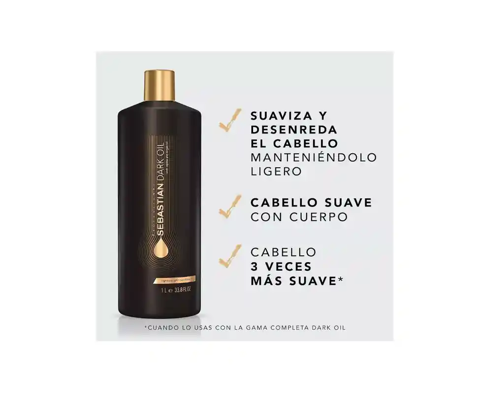 Acondicionador Sebastian Dark Oil 1000ml Suavizante