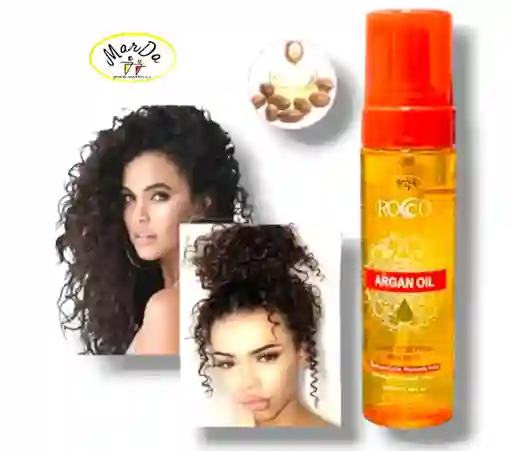 Curl Control Mousse Fijacion De Argan Oil Para Rulos 200 Ml Rocco