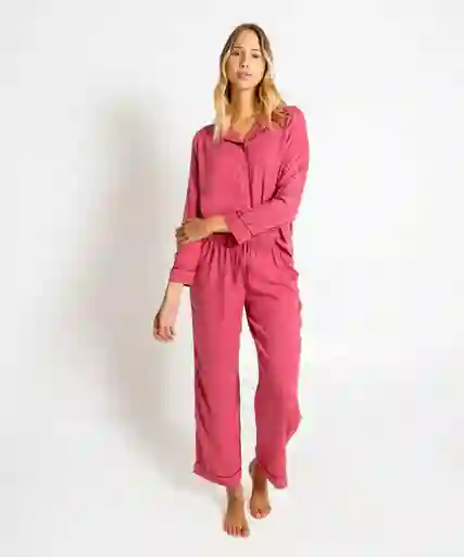 Pijama Mujer Largo Cebra M Fucsia