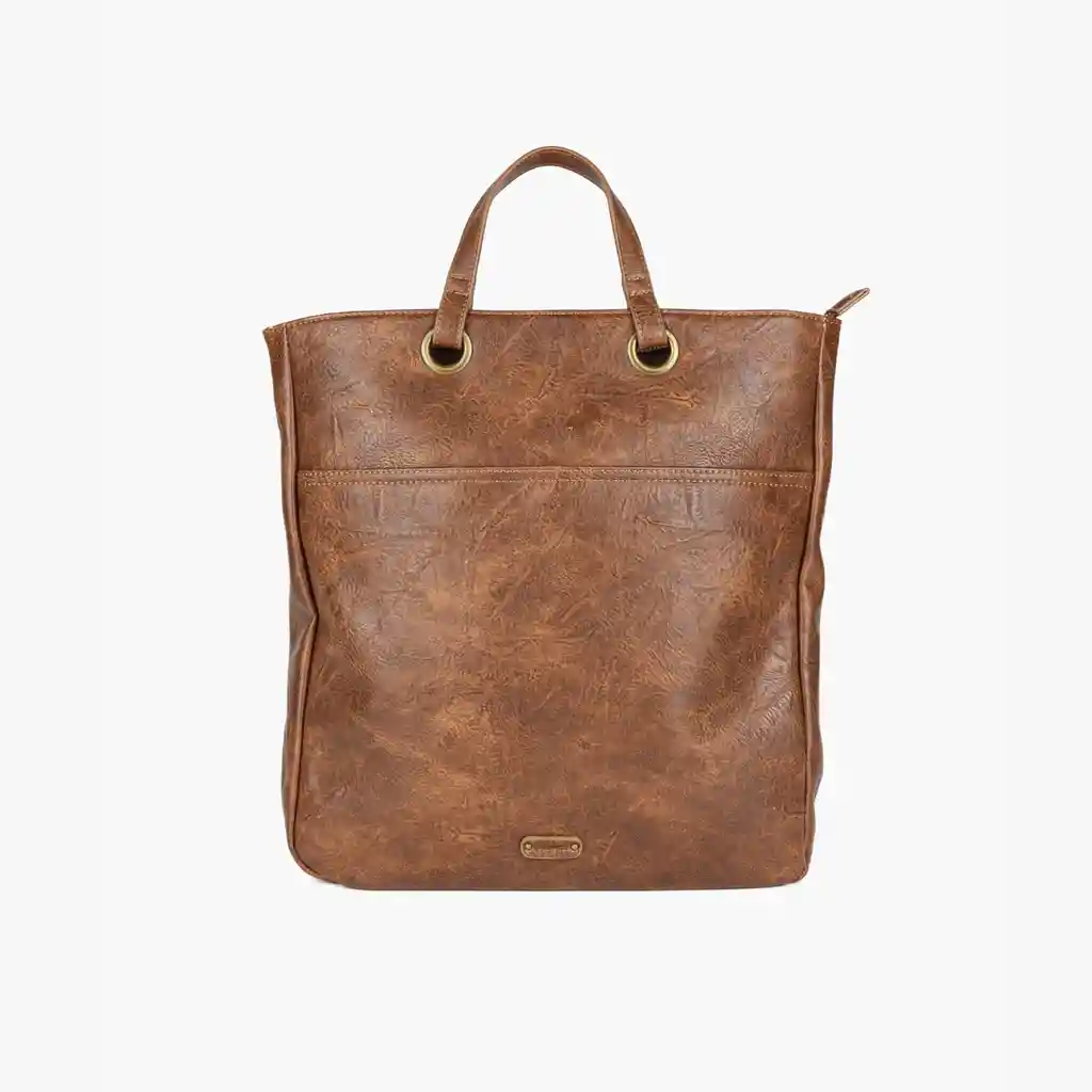 Mochila Mujer Straps Bordados Café