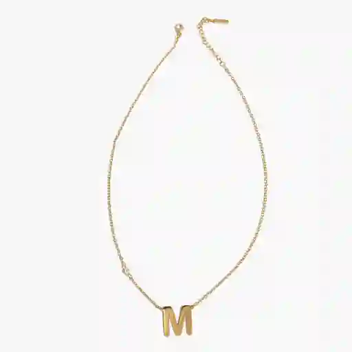 Collar Mujer Letra M Dorado