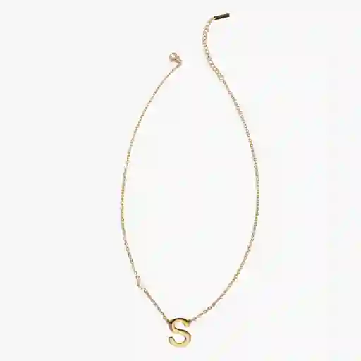 Collar Mujer Letra S Dorado