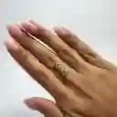 Anillo Hojas De Otoño Enchapado Oro 18k