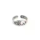 Anillo Midi Elefante Plata Fina 925 Adaptable