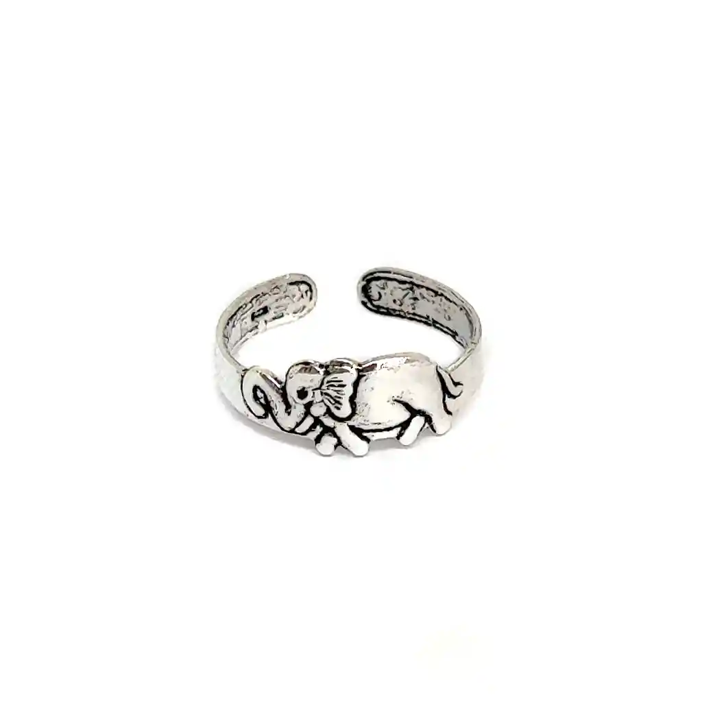 Anillo Midi Elefante Plata Fina 925 Adaptable