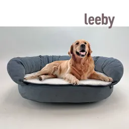 Leeby Sofá Ortopédico Viscoelástico Gris Para Perros