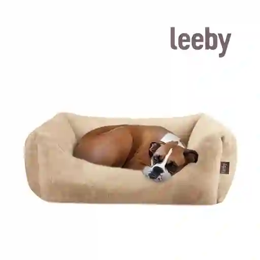 Leeby Cama Desfundable Beige Para Perros