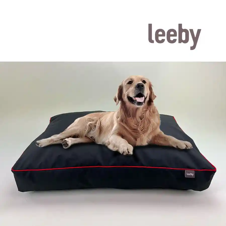 Leeby Colchoneta Impermeable Antipelo Negra Para Perros