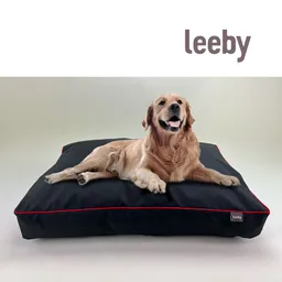 Leeby Colchoneta Impermeable Antipelo Negra Para Perros