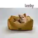 Leeby Cama Impermeable Y Desfundable Dorada Para Perros