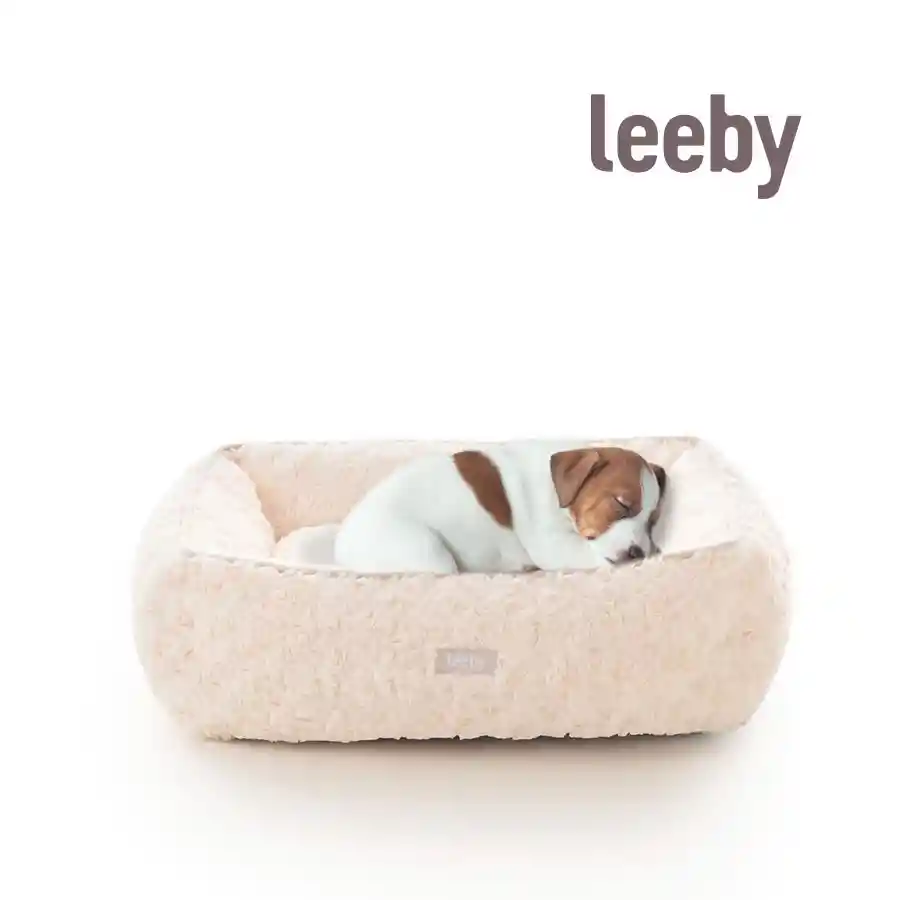 Leeby Cama Suave Con Cojín Desenfundable Para Cachorros