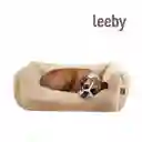 Leeby Cama Desfundable Beige Para Perros