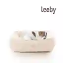 Leeby Cama Suave Con Cojín Desenfundable Para Cachorros