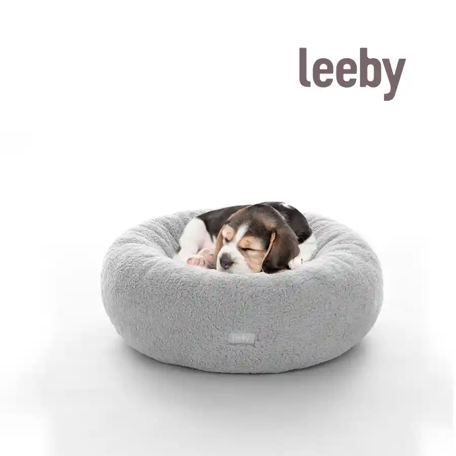 Leeby Cama Redonda Para Perros En Forma De Donut Con Diseño De Ovejitas