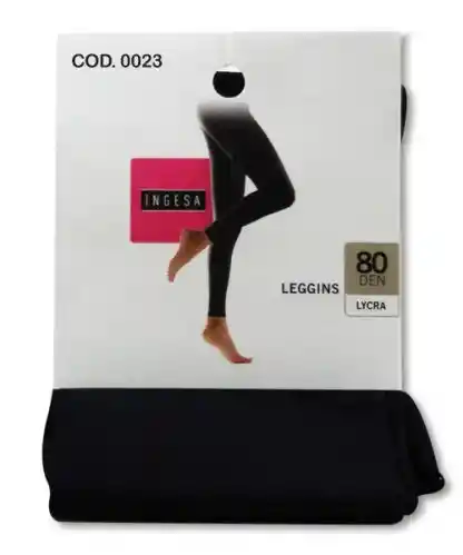 Leggins Elasticada Sin Pie 80 Denier L-xl Negro