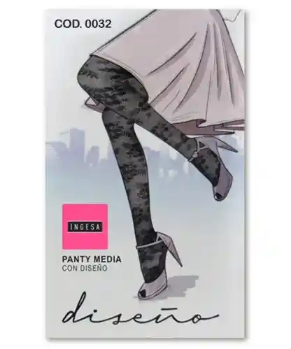 Panty Diseño 5 Negra 70 Denier S-m