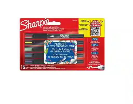 Set 5 Marcadores Creativos Sharpie Acrylic Punta Pince