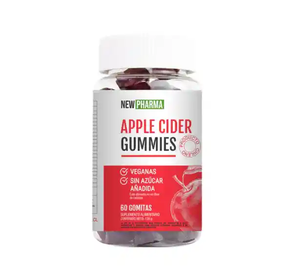 New Pharma Apple Cider Gummies 60 Gomitas 138 G