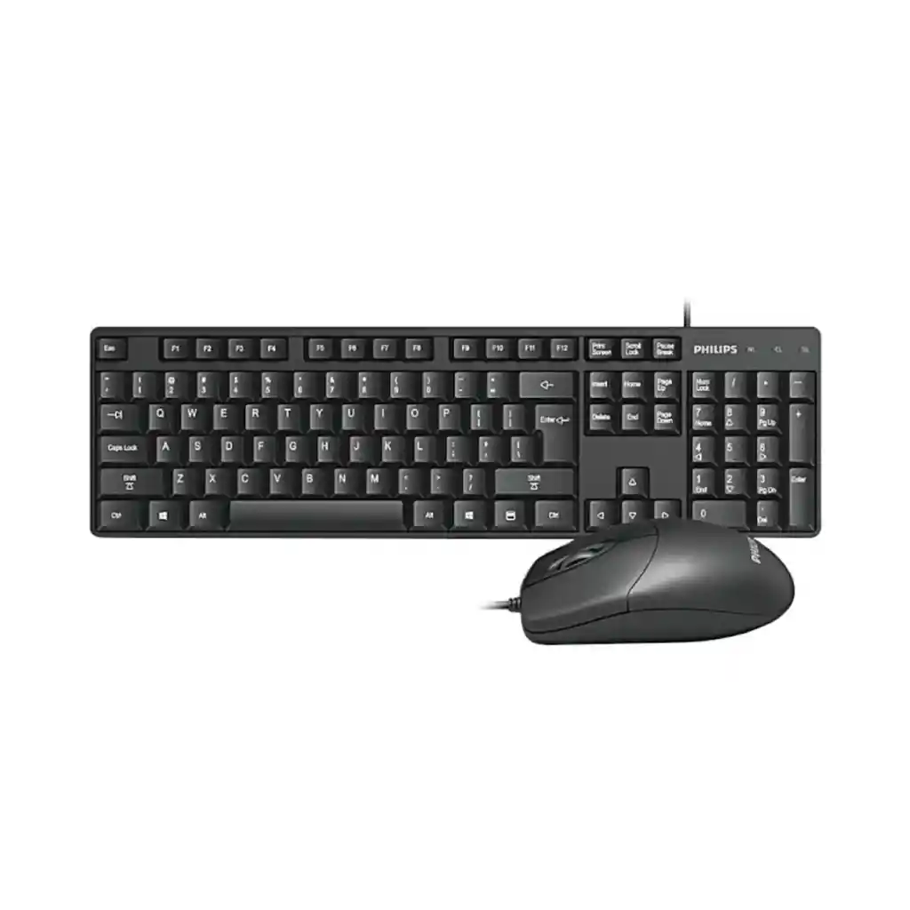 Teclado + Mouse Alambrico Philips Negro C254