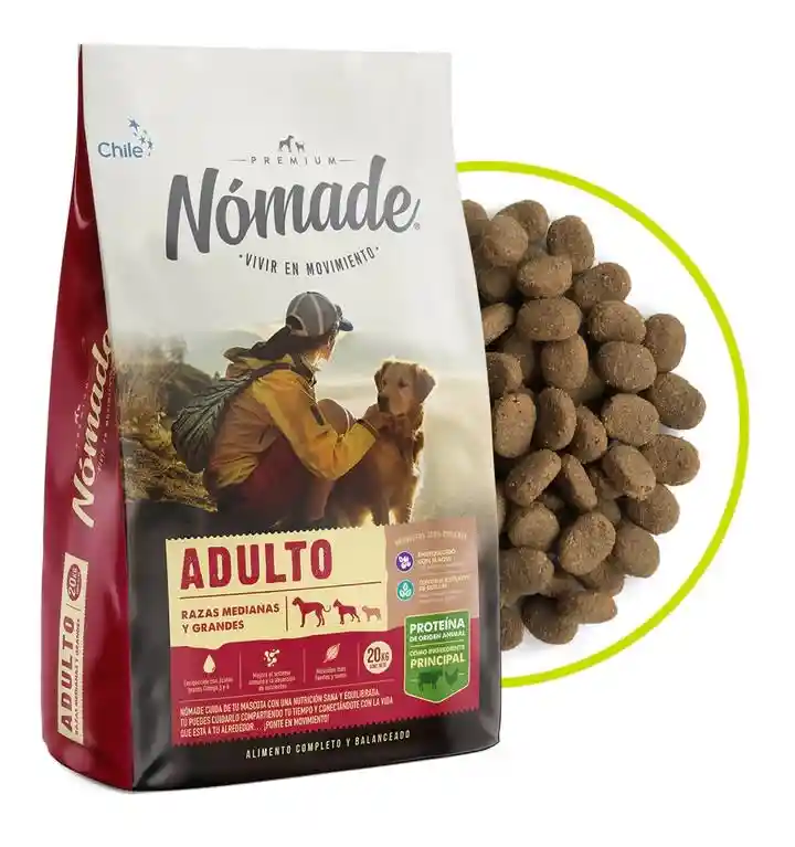 Nomade Canino Adulto Razas Medianas Y Grandes 20kg