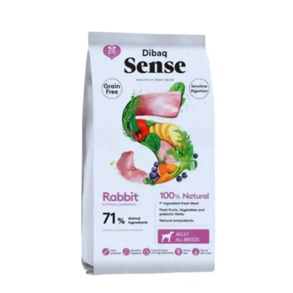 Sense, Alimento Para Perros Adultos, Sabor Conejo (2 Kg)