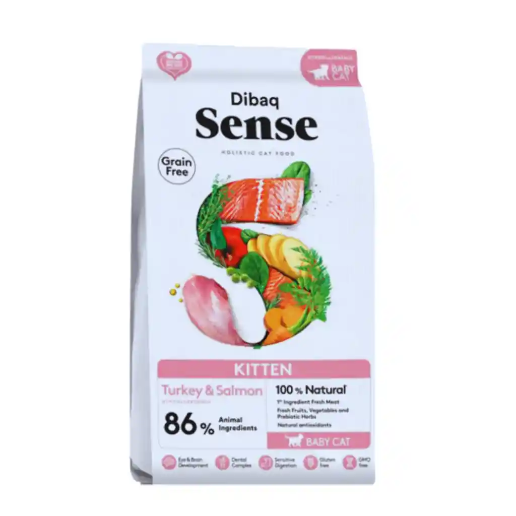 Sense, Alimento Para Gatos Kitten, Sabor Pavo Y Salmón (1,5 Kg)