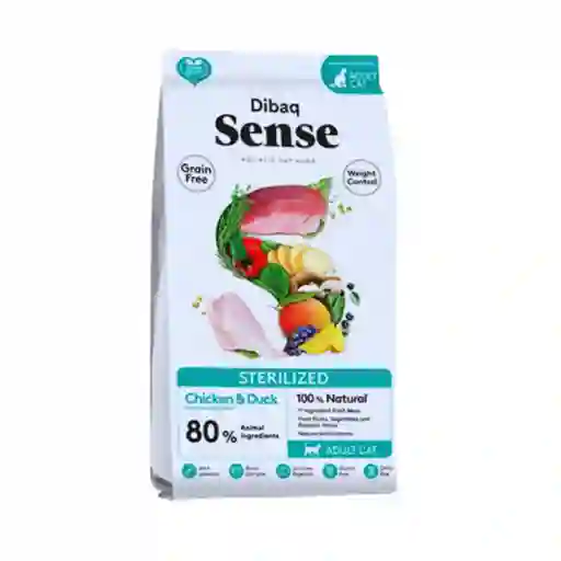 Sense, Alimento Para Gatos Estirilizados, Sabor Pollo Y Pato (1,5 Kg)