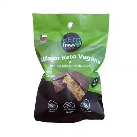 Alfajor Keto Vegano Dulce De Coco 85% Cacao 70gr