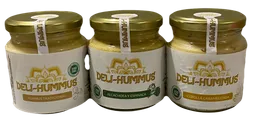 Hummus Tradicional 250 Grs., Hummus Con Alcachofa Y Espinaca 250 Grs., Hummus Con Cebolla Caramelizada 250 Grs.