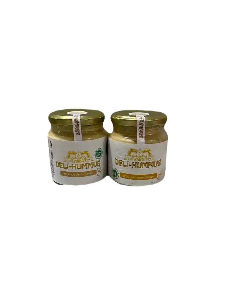 Hummus Tradicional 250 Grs., Hummus Con Cebolla Caramelizada 250 Grs.