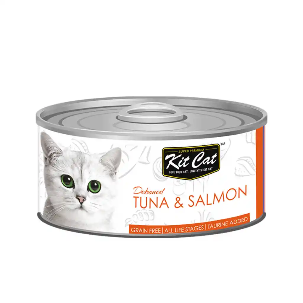 Kit Cat Lata Atun Con Salmon 70 Gr