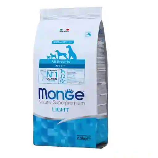 Monge, All Breeds Adult Light, Salmon And Rice (2,5 Kg)